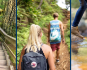 Collage of summer hiking images